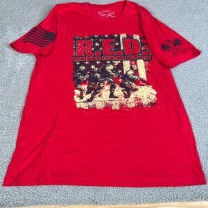 Grunt Style T Shirt Mens XL Orange Remember Everyone Deployed R.E.D.
